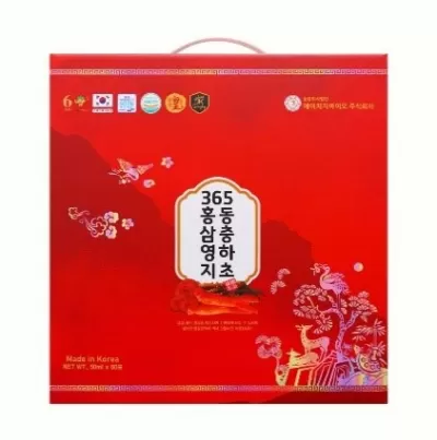 Nước Uống Hồng Sâm Linh Chi Đông Trung 365 Hộp 60 Gói